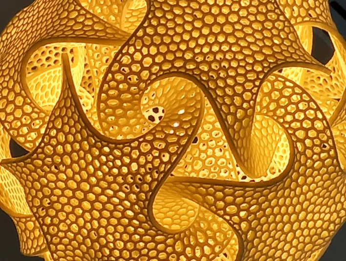 Light through an organic lattice